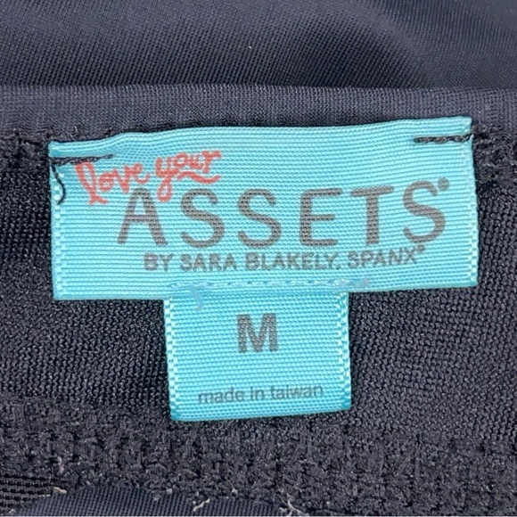 Medium Assets Spanx *READ LISTING Black Swim Cover Dress Ruffle Halter Fitted - Picture 14 of 16